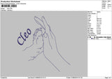 Cleotext Embroidery File 6 sizes