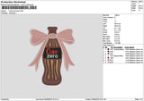 Coke Bow 0508 Embroidery File 6 sizes