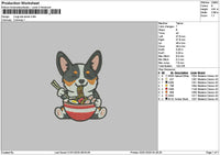 Dognoodle 01 Embroidery File 6 sizes