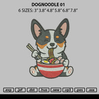 Dognoodle 01 Embroidery File 6 sizes