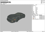 Black Car 1712 Embroidery File 6 sizes