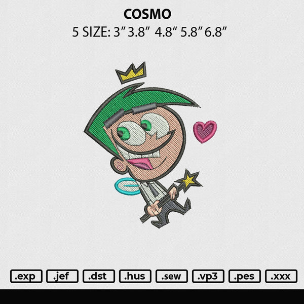 Cosmo 02 Embroidery File 5 sizes
