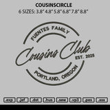 Cousinstext Embroidery File 6 sizes