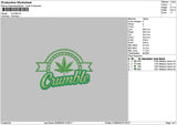 Crumbletext Embroidery File 6 sizes