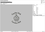 Cupcakees Nails Embroidery File 5 sizes