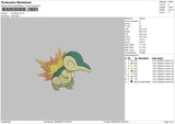 Cyndaquil Embroidery File 5 sizes