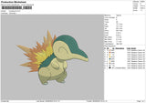 Cyndaquil Embroidery File 5 sizes