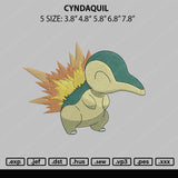 Cyndaquil Embroidery File 5 sizes
