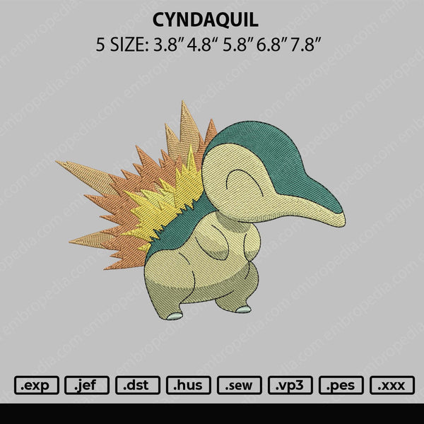 Cyndaquil Embroidery File 5 sizes