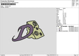 D Cheese Embroidery File 6 sizes