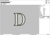 D Outline Embroidery File 6 sizes