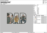 Dad 3008 Embroidery File 6 sizes