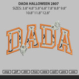 Dada Halloween 2807 Embroidery File 6 sizes