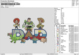 Dad Tstory Embroidery File 6 sizes