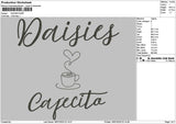 Daisiestext Embroidery File 6 sizes