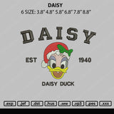 Daisy Embroidery File 6 sizes