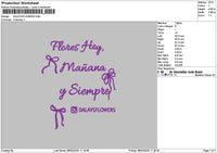 Flowerstext 0803 Embroidery File 6 sizes