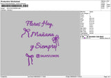 Flowerstext 0803 Embroidery File 6 sizes