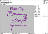 Flowerstext 0803 Embroidery File 6 sizes