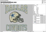 Dallastext 1008 Embroidery File 6 sizes