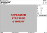 Depressedtext 0803 Embroidery File 6 sizes