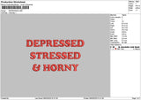 Depressedtext 0803 Embroidery File 6 sizes