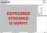 Depressedtext 0803 Embroidery File 6 sizes
