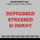 Depressedtext 0803 Embroidery File 6 sizes