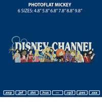 Photoflat Mickey Embroidery File 6 sizes