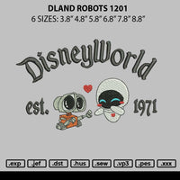 Dland Robots 1201 Embroidery File 6 sizes