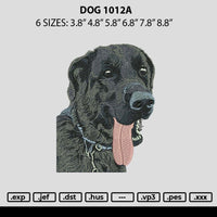 Dog 1012a Emboidery File 6 sizes