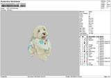 Dog 1812b Embroidery File 6 sizes