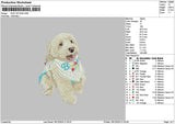 Dog 1812b Embroidery File 6 sizes