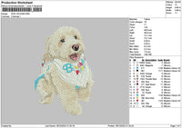 Dog 1812b Embroidery File 6 sizes