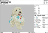 Dog 1812b Embroidery File 6 sizes