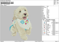 Dog 1812b Embroidery File 6 sizes