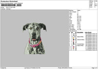 Dog 2712 Embroidery File 6 sizes