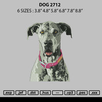Dog 2712 Embroidery File 6 sizes