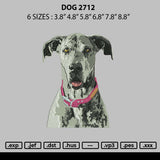 Dog 2712 Embroidery File 6 sizes