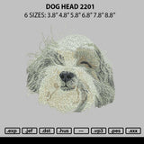 Dog Head 2201 Embroidery File 6 sizes