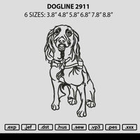 Dogline 2911 Embroidery File 6 sizes