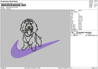 Dogline Swoosh Embroidery File 6 sizes