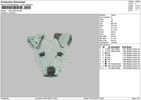Dog 0601 Embroidery File 6 sizes