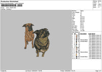 Dog 1202a Embroidery File 6 sizes
