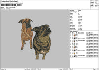 Dog 1202a Embroidery File 6 sizes