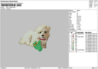 Dog 1502 Embroidery File 6 sizes