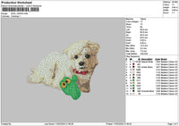 Dog 1502 Embroidery File 6 sizes