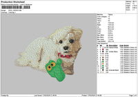 Dog 1502 Embroidery File 6 sizes
