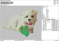 Dog 1502 Embroidery File 6 sizes
