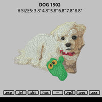 Dog 1502 Embroidery File 6 sizes